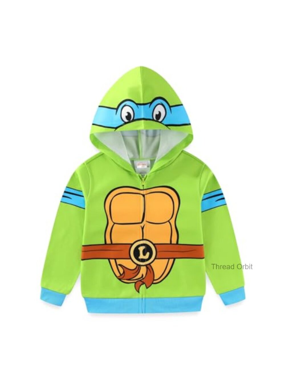 TMNT Leonardo Boys Full Zip Hoodie Toddler Big Kid Polyester Sweatshirt